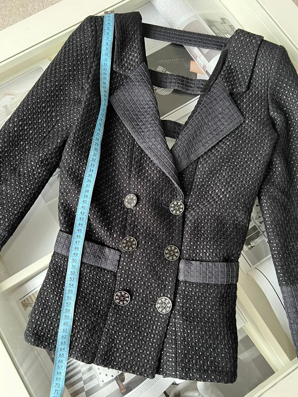 Chanel Paris / Seoul Runway Black Tweed Jacket  8