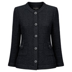 CHANEL Paris / SEOUL Timeless Black Tweed Jacket 40 FR