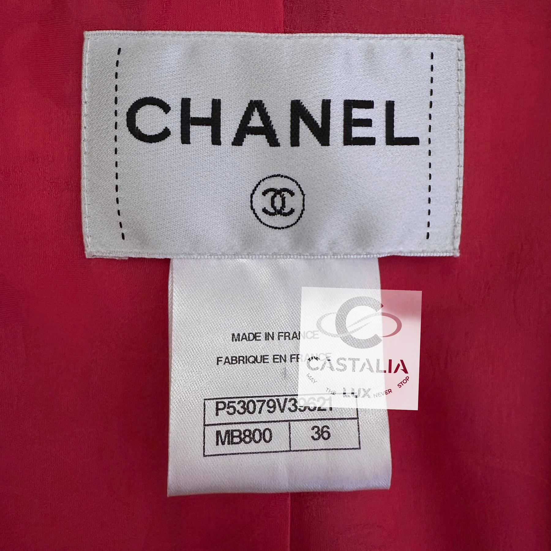 Chanel Paris / Seoul Lebendige Dynamik Tweed Jacke 36 FR im Angebot 9