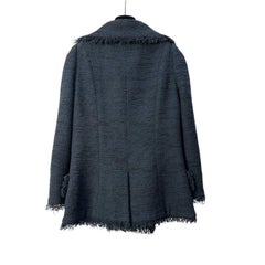 Chanel Paris Seul CC Buttons Timeless Black Tweed Jacket, Size 38