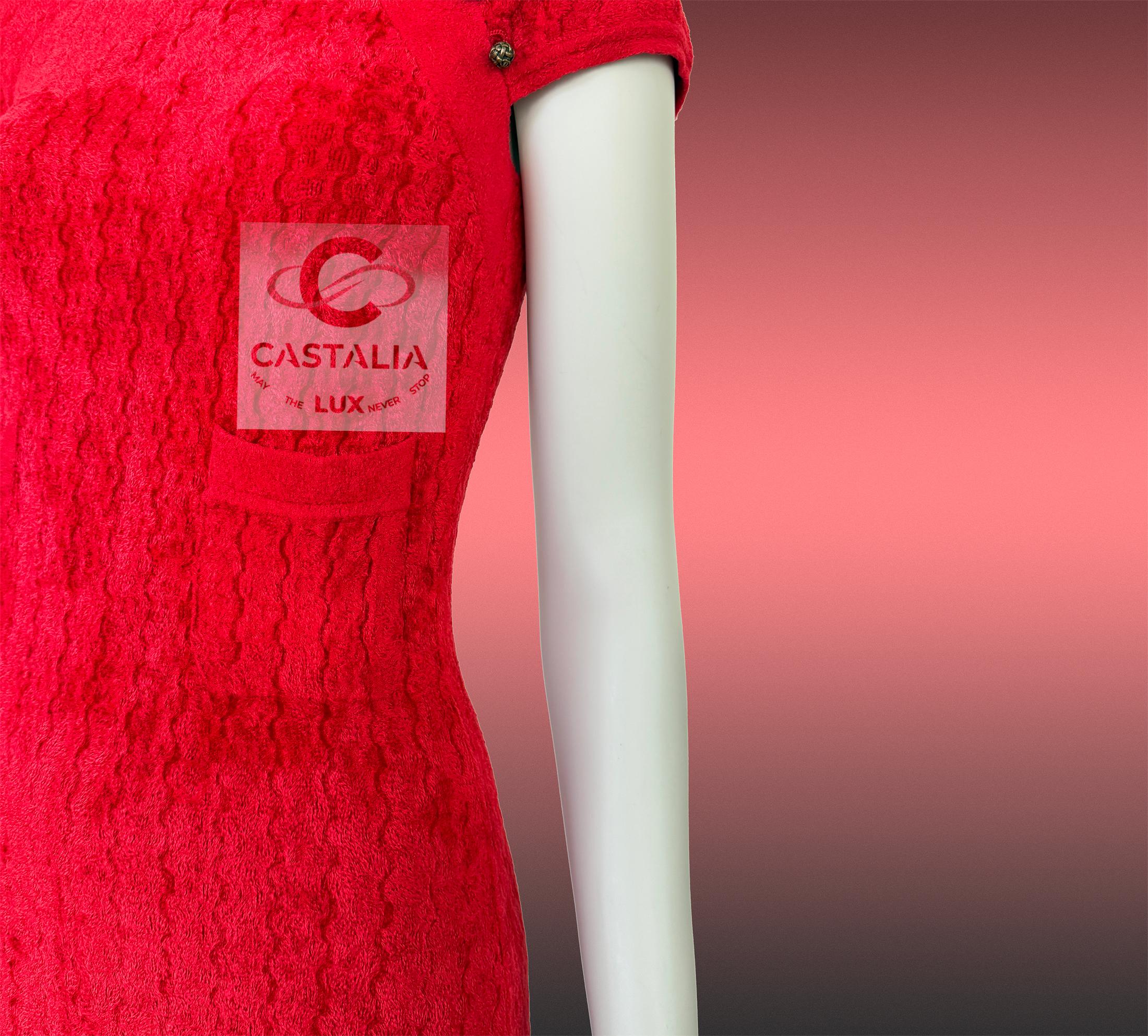 Chanel Paris / Shanghai Eastern Grace Rotes Kleid 36 FR im Angebot 9