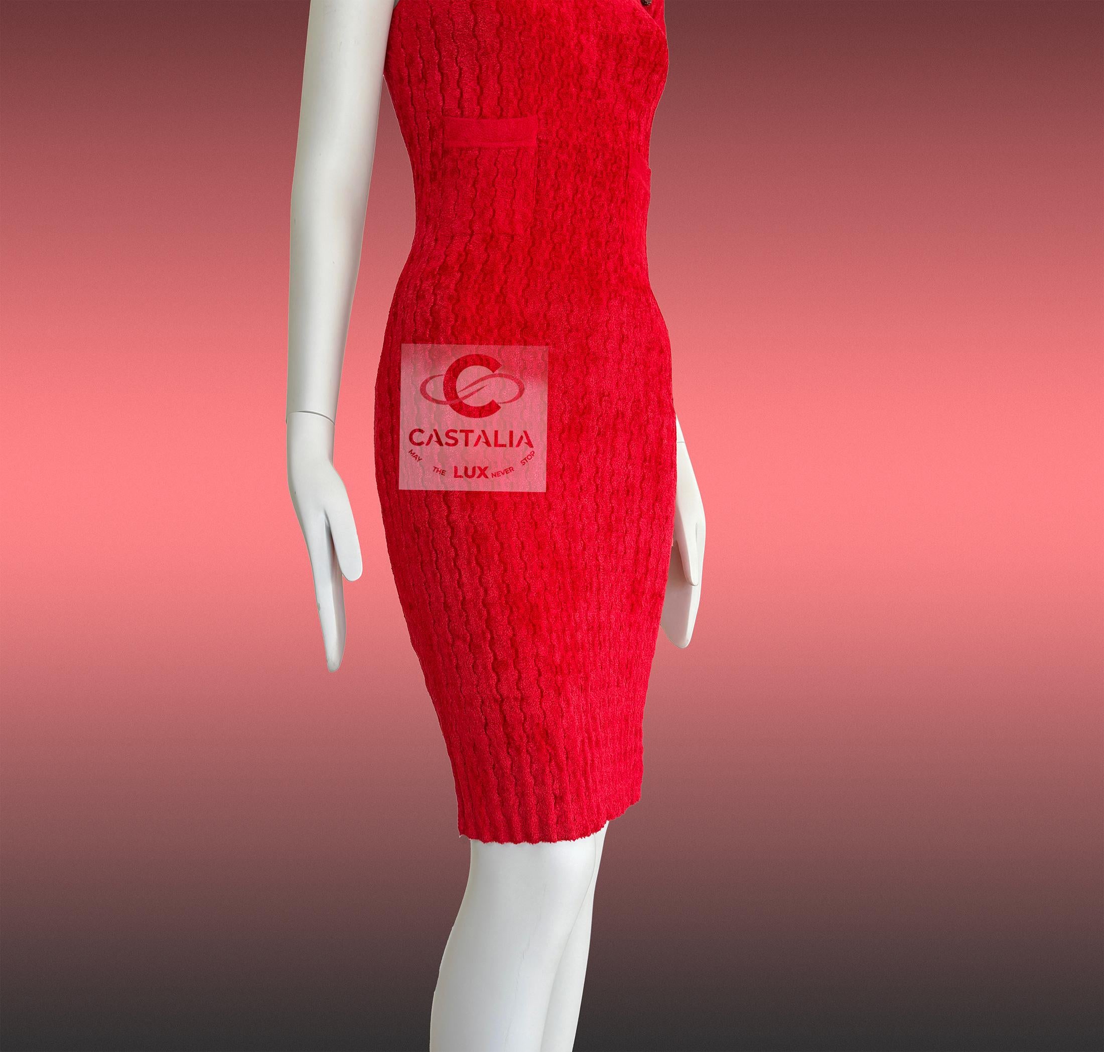 Chanel Paris / Shanghai Eastern Grace Rotes Kleid 36 FR im Angebot 10