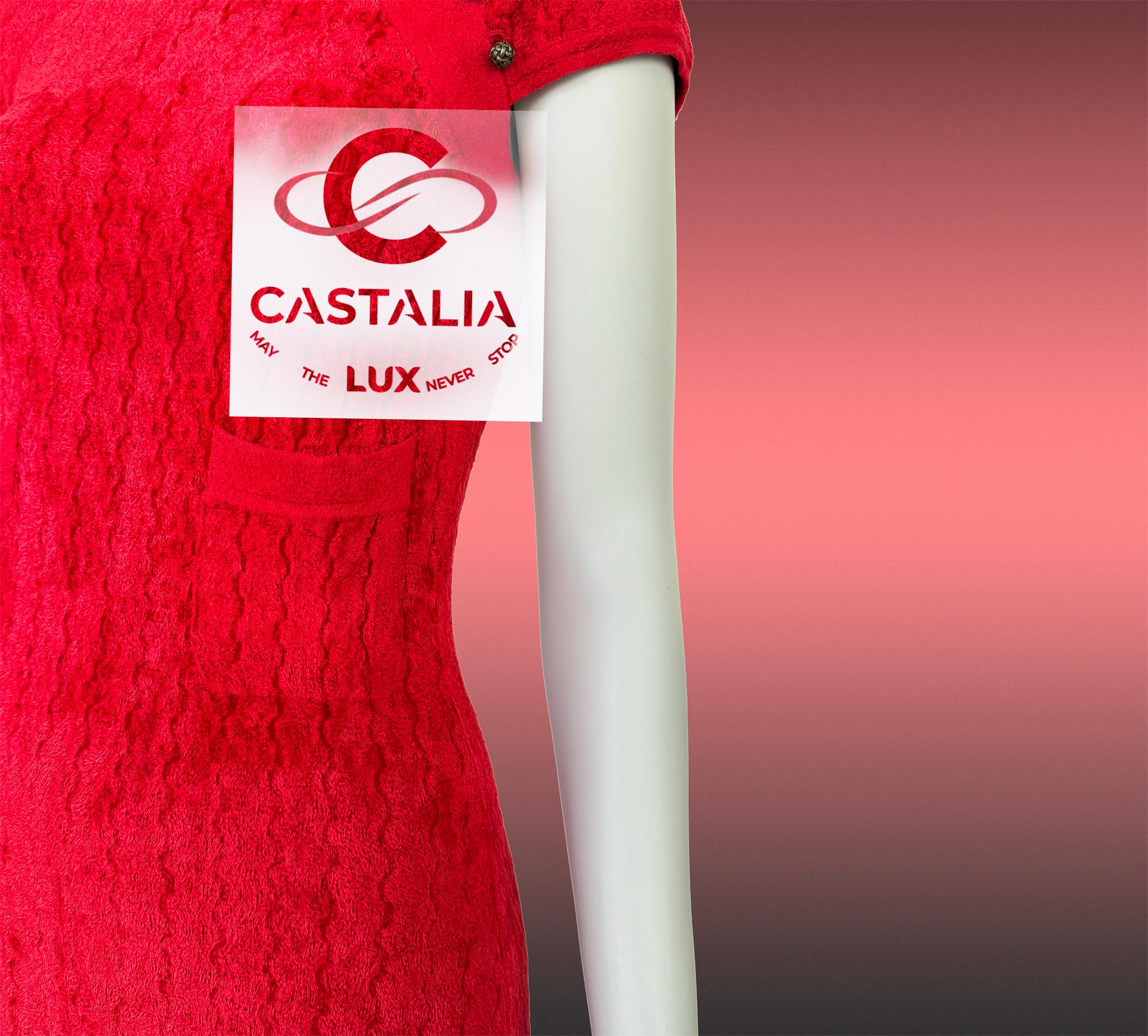 Chanel Paris / Shanghai Eastern Grace Robe rouge 36 FR en vente 8