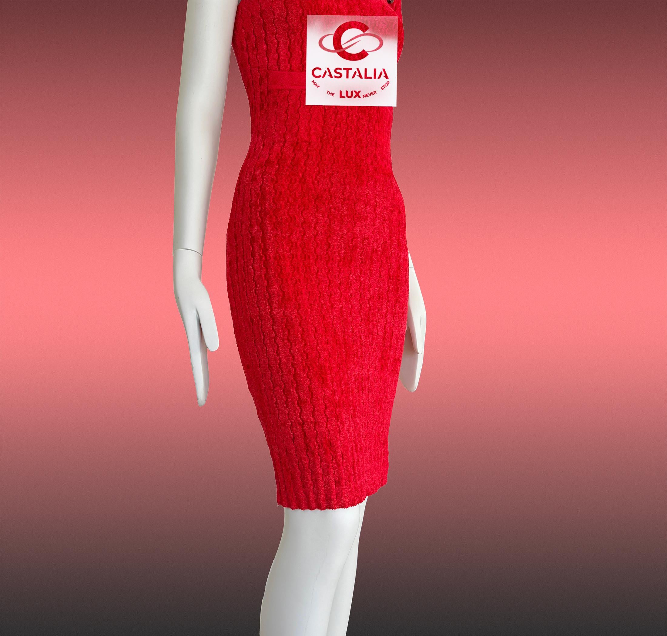 Chanel Paris / Shanghai Eastern Grace Robe rouge 36 FR en vente 10