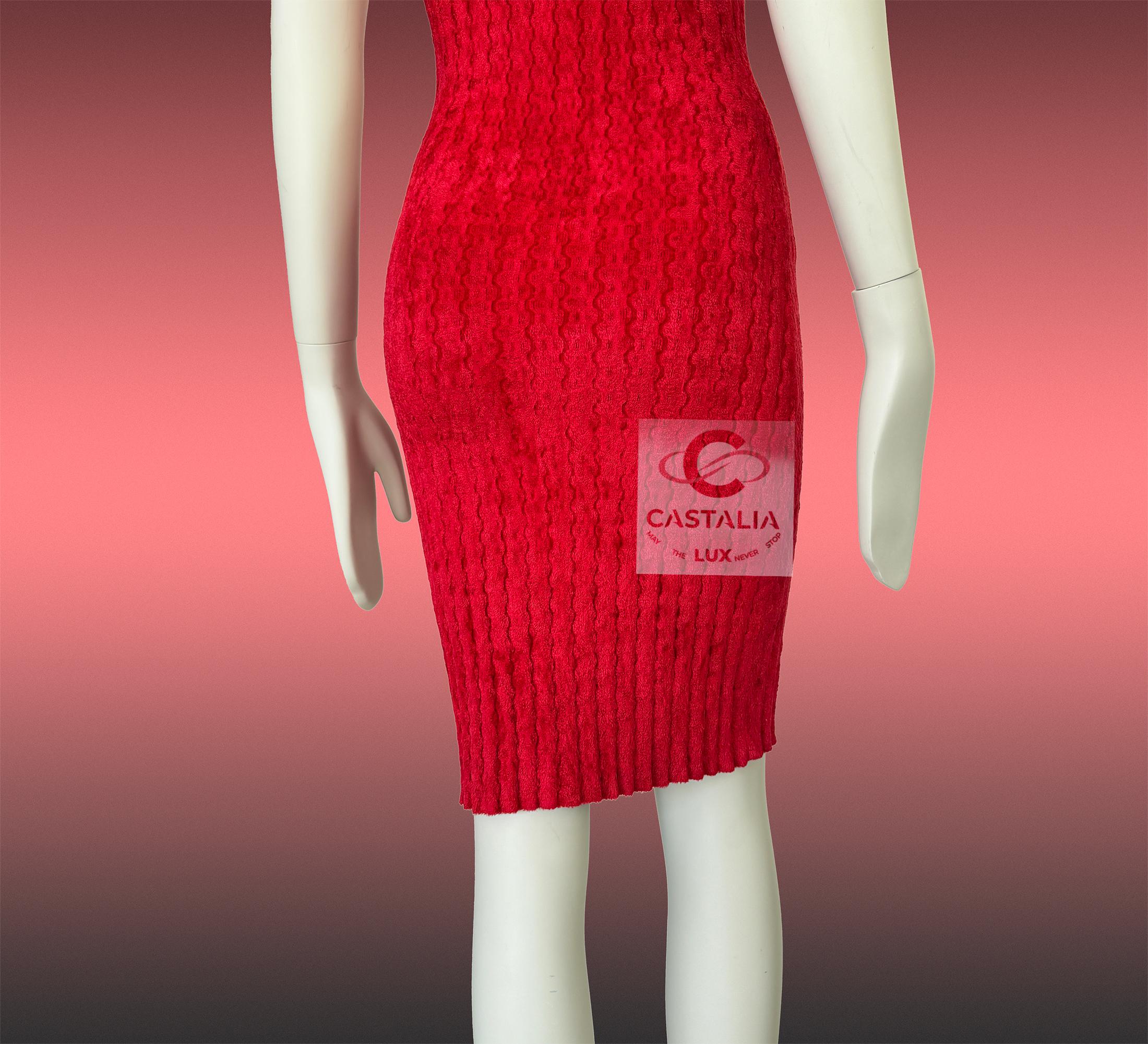CHANEL Paris / Shanghai Eastern Grace Rotes Kleid 36 FR im Angebot 11