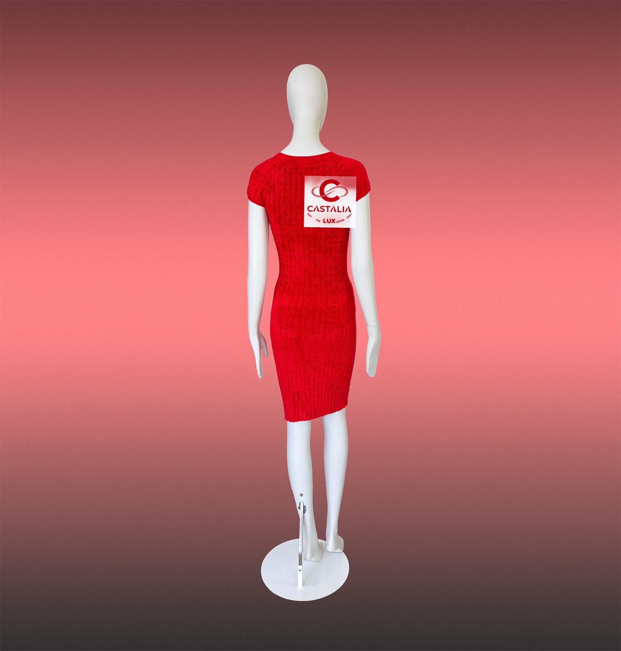 Chanel Paris / Shanghai Eastern Grace Robe rouge 36 FR en vente 11