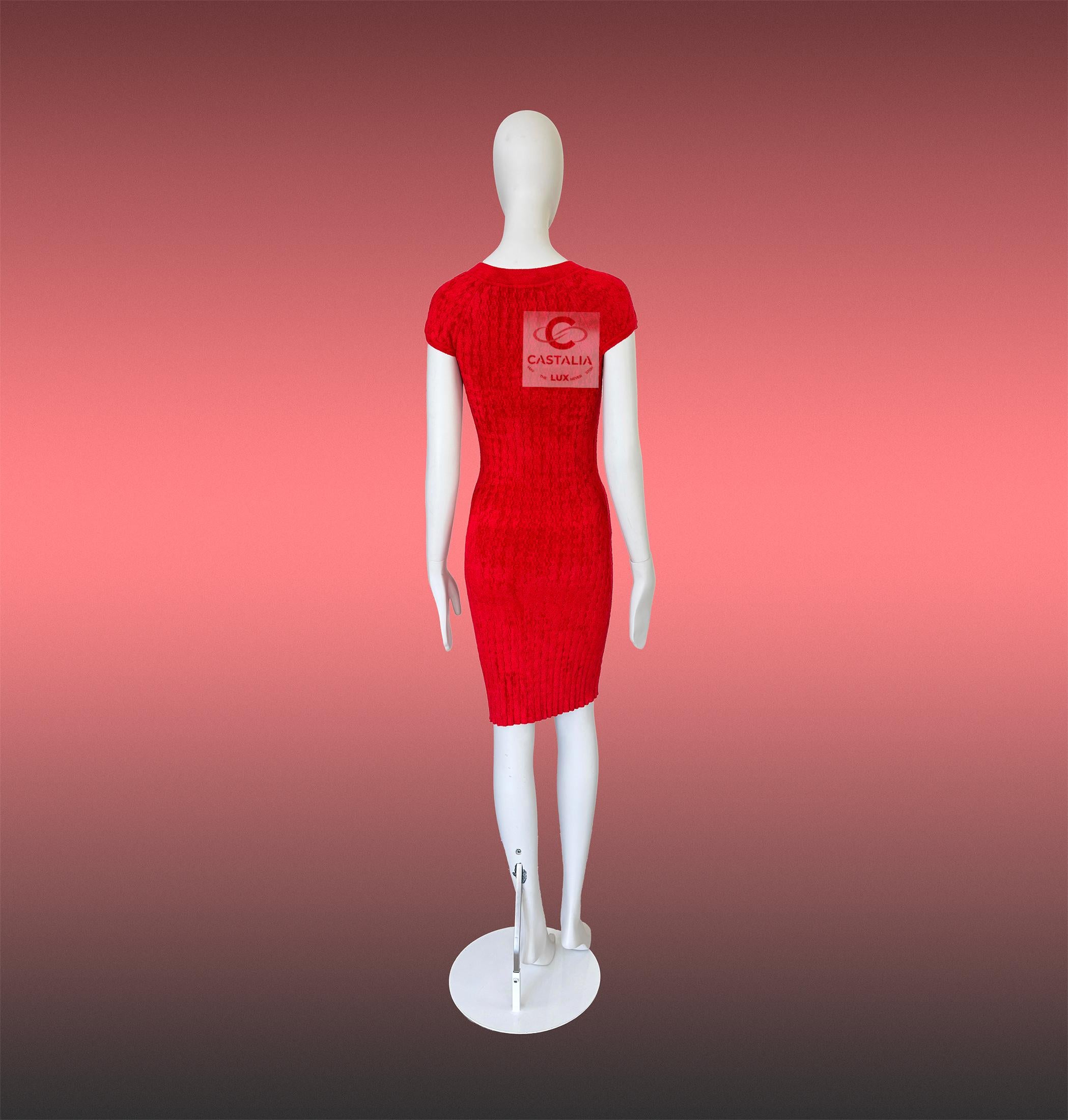 CHANEL Paris / Shanghai Eastern Grace Rotes Kleid 36 FR im Angebot 12