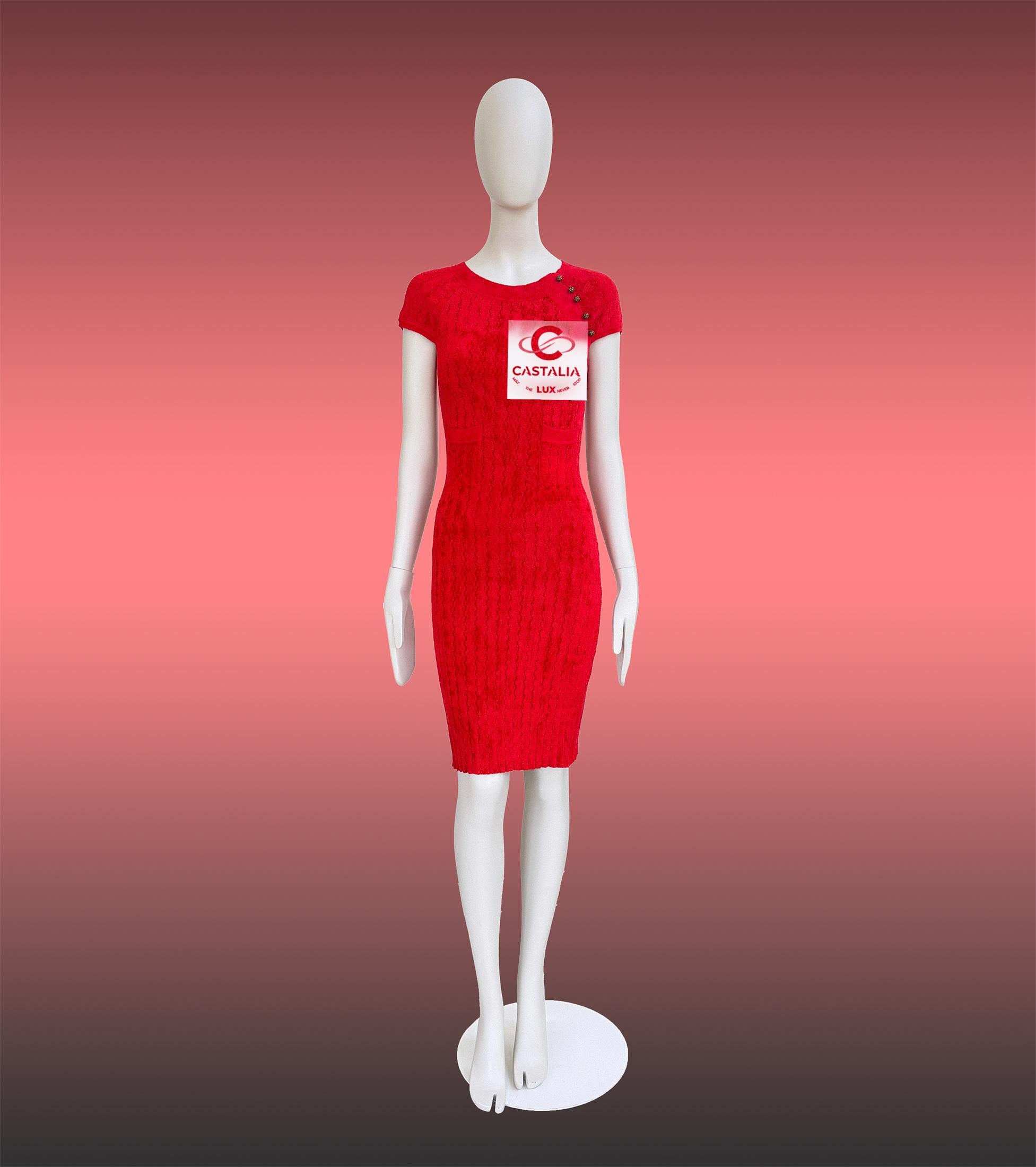 Chanel Paris / Shanghai Eastern Grace Robe rouge 36 FR Pour femmes en vente