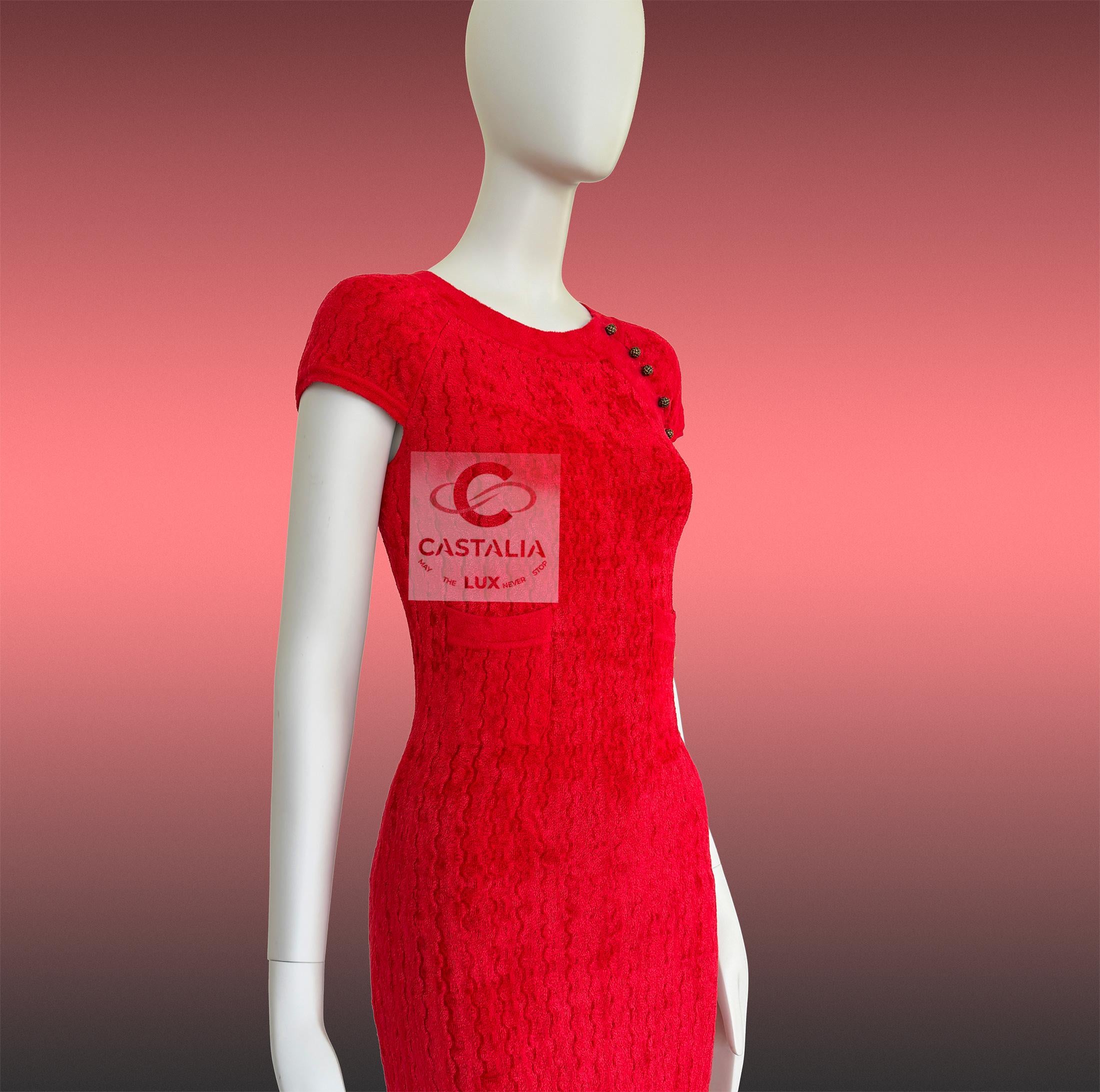CHANEL Paris / Shanghai Eastern Grace Rotes Kleid 36 FR im Angebot 5