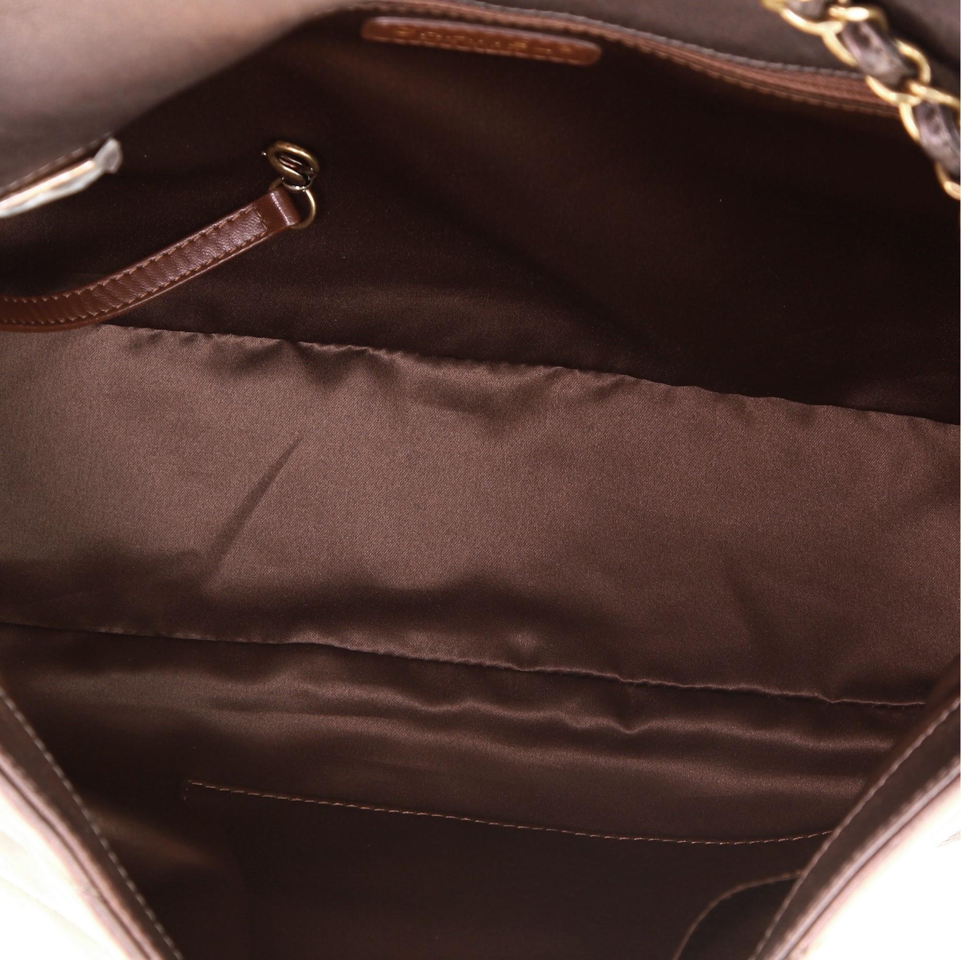 Chanel Paris-Shanghai Fan Flap Bag Quilted Metallic Lambskin Maxi 1