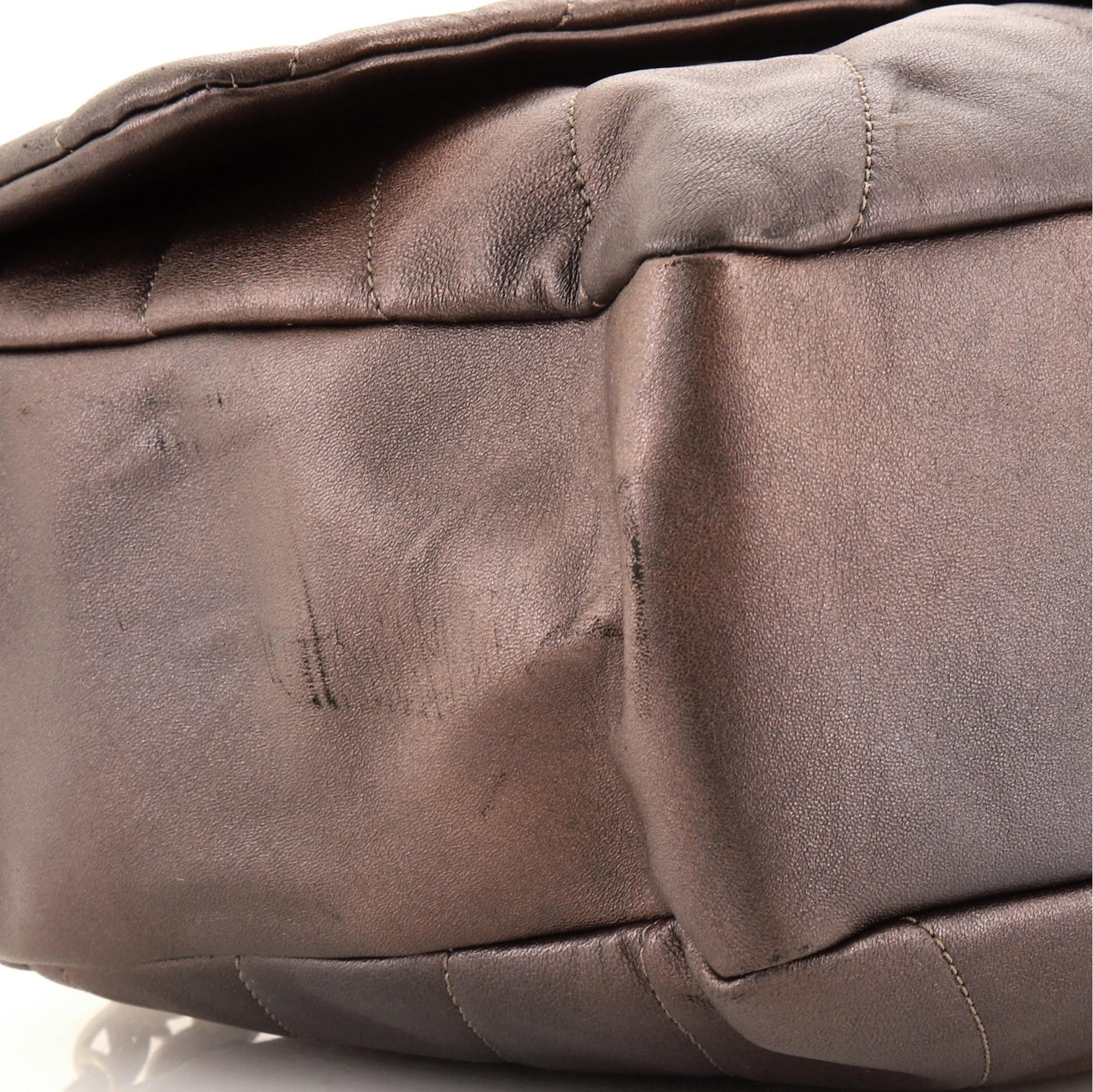 Chanel Paris-Shanghai Fan Flap Bag Quilted Metallic Lambskin Maxi 2