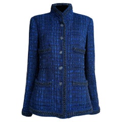 CHANEL Paris / Shanghai Iconic Ribbon Tweed Jacke 44 FR