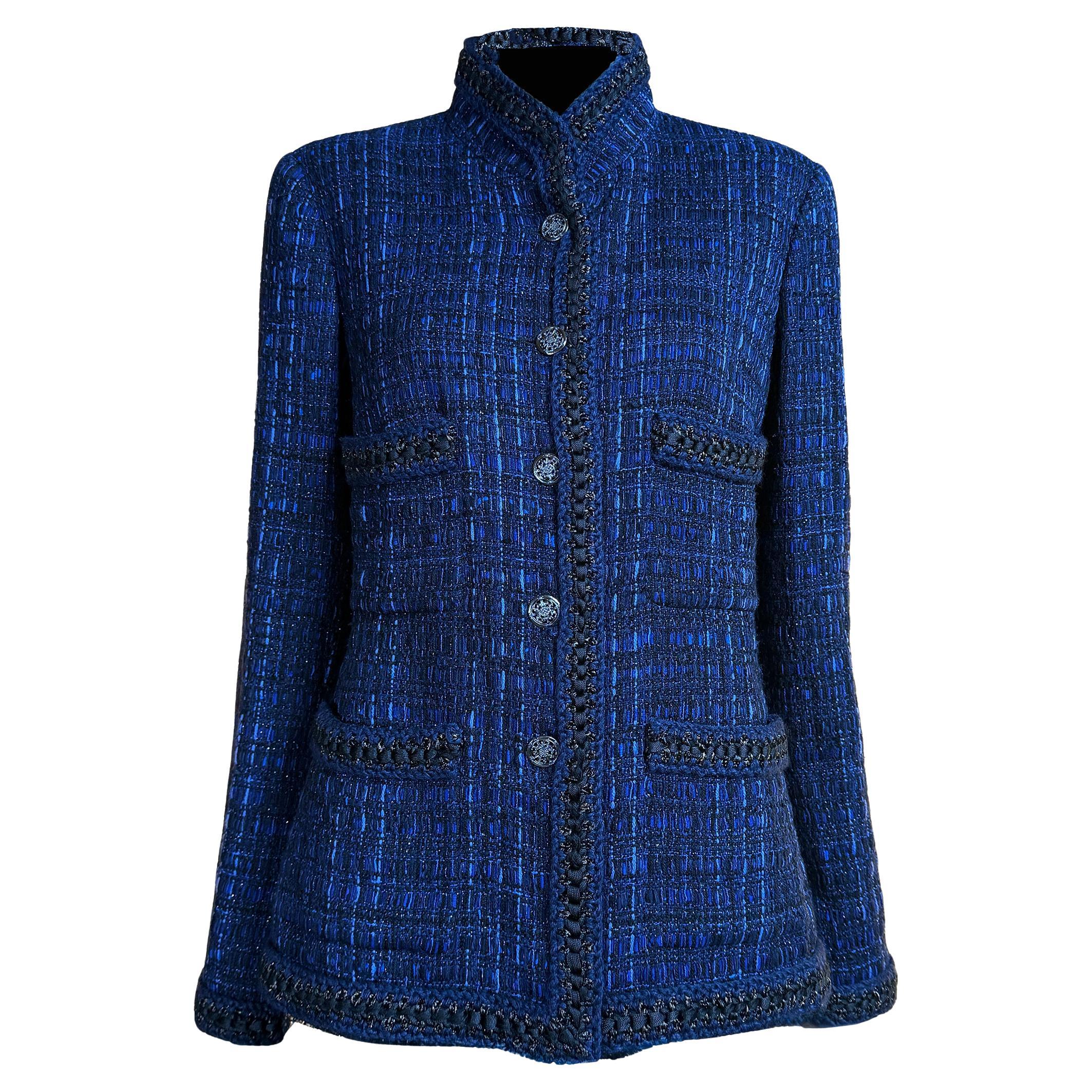 CHANEL Paris / Shanghai Iconic Ribbon Tweed Jacket 44 FR