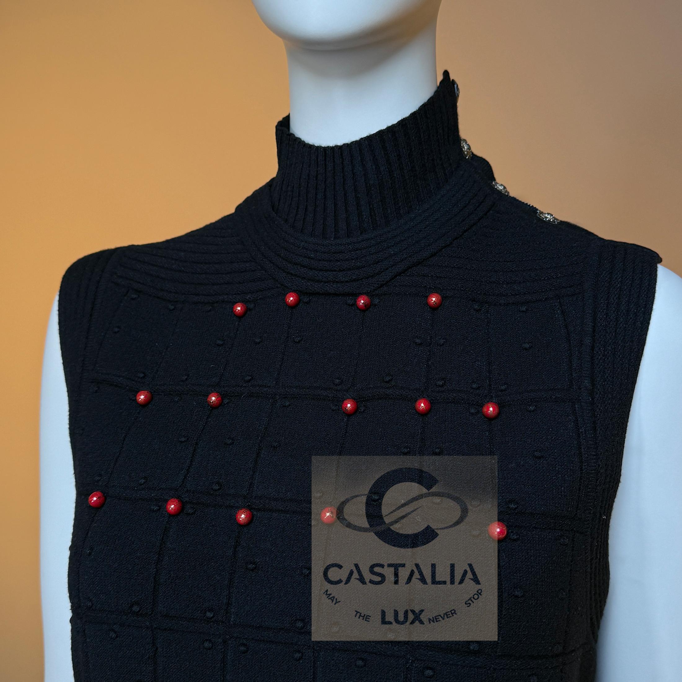 Chanel Paris / Shanghai Vestito nero Jewell 40 FR in vendita 4