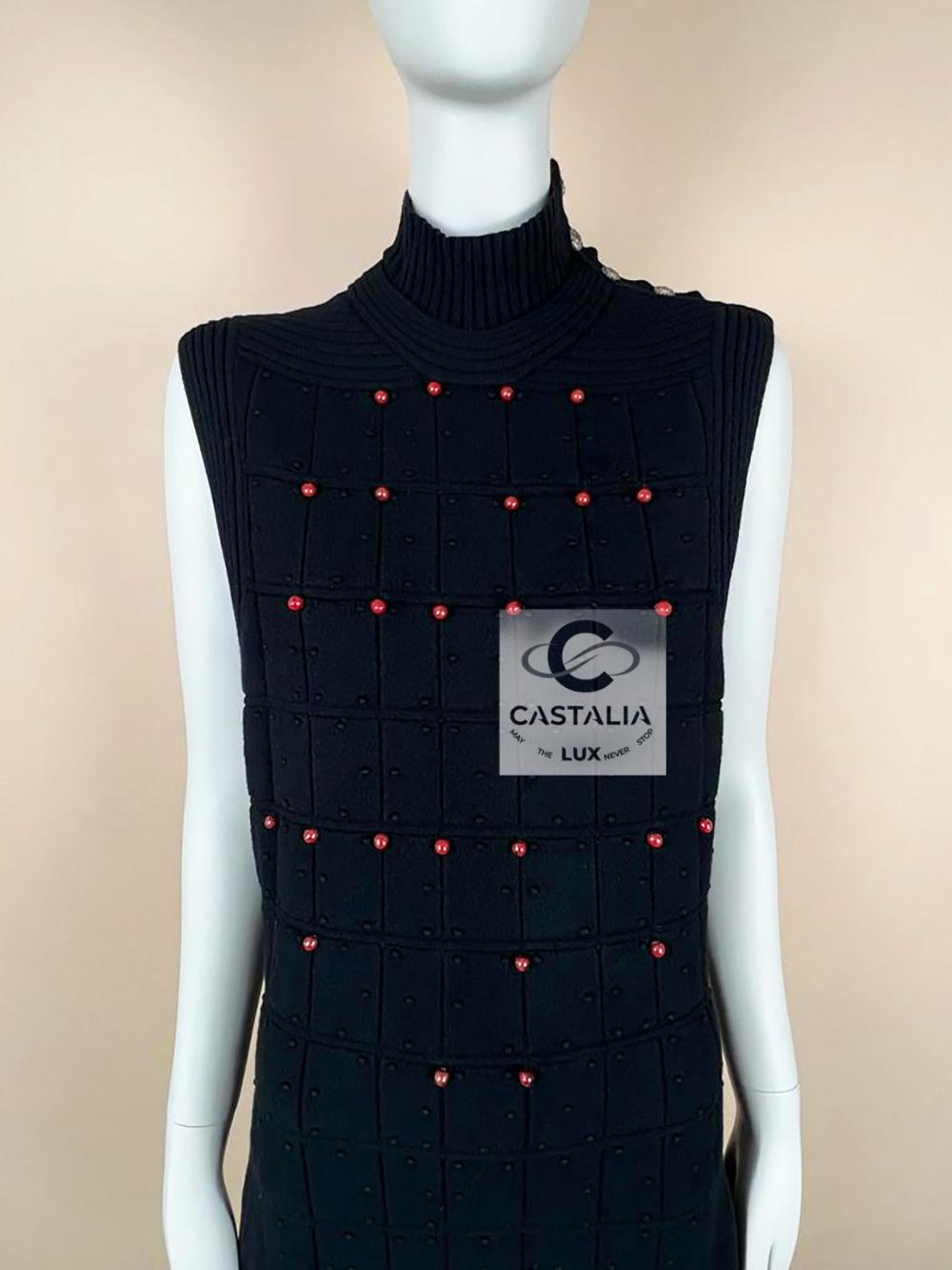Women's or Men's Chanel Paris / Shanghai Jewel Embellished Dress 40 FR