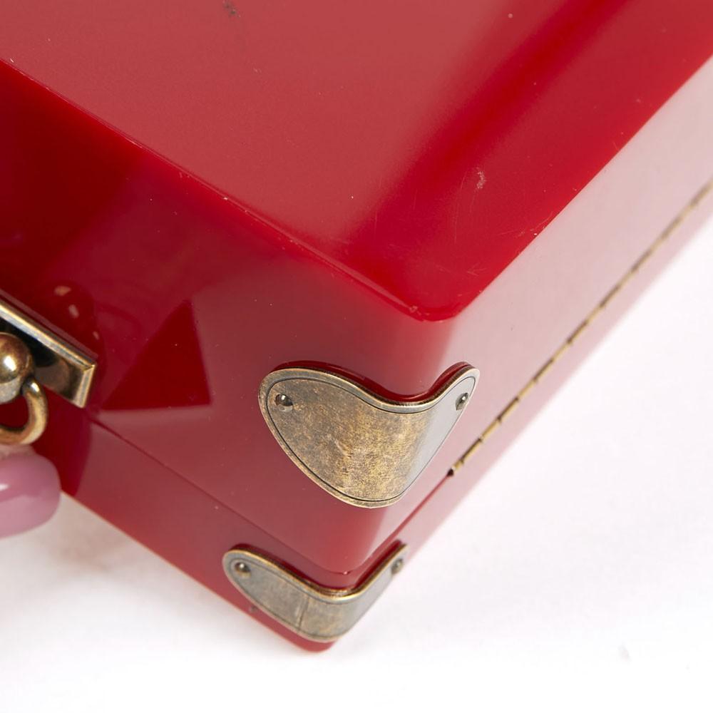 CHANEL Paris-Shanghai Minaudière in Red Resin and Gilt Metal 2