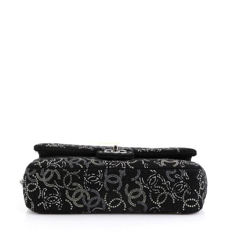 Chanel Paris-Shanghai Pudong Flap Bag Strass Embellished Tweed Medium In Good Condition In NY, NY