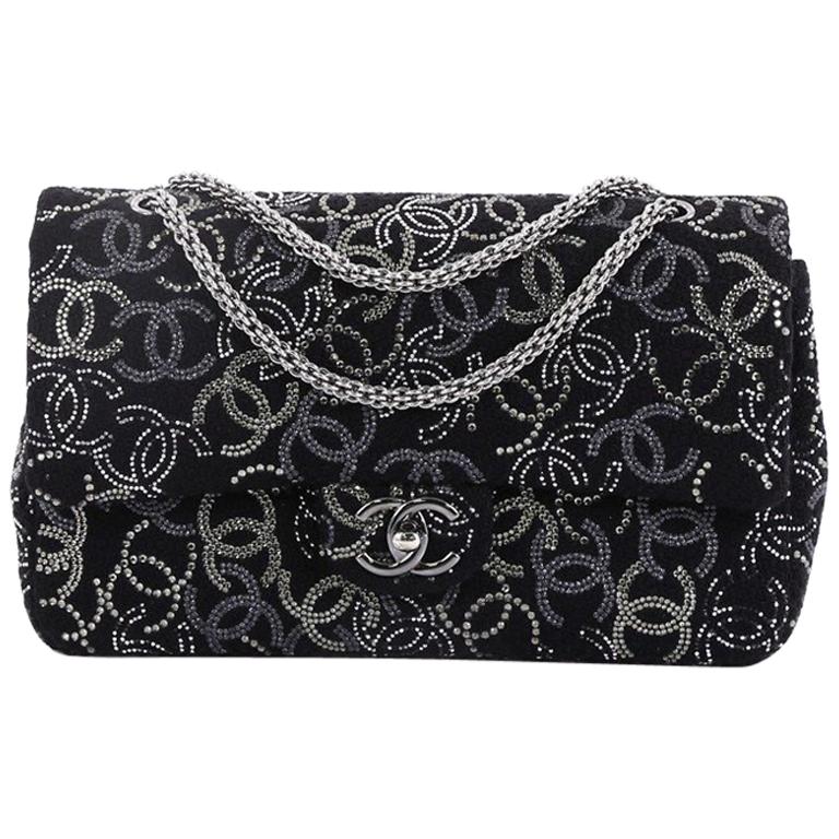 Chanel Paris-Shanghai Pudong Flap Bag Strass Embellished Tweed Medium