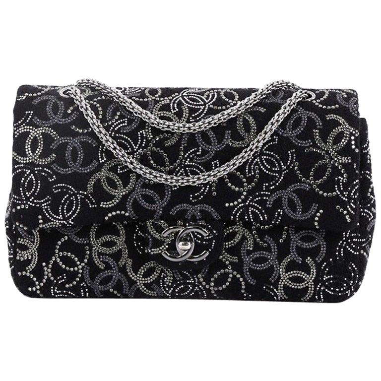 Chanel Paris-Shanghai Pudong Flap Bag Strass Embellished Tweed Medium ...