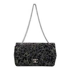 Chanel Paris-Shanghai Pudong Flap Bag Strass Embellished Tweed Medium