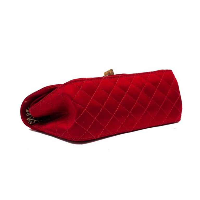 CHANEL Paris-Shanghai Red Silk Satin Bag For Sale at 1stdibs