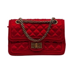 CHANEL Paris-Shanghai Red Silk Satin Bag