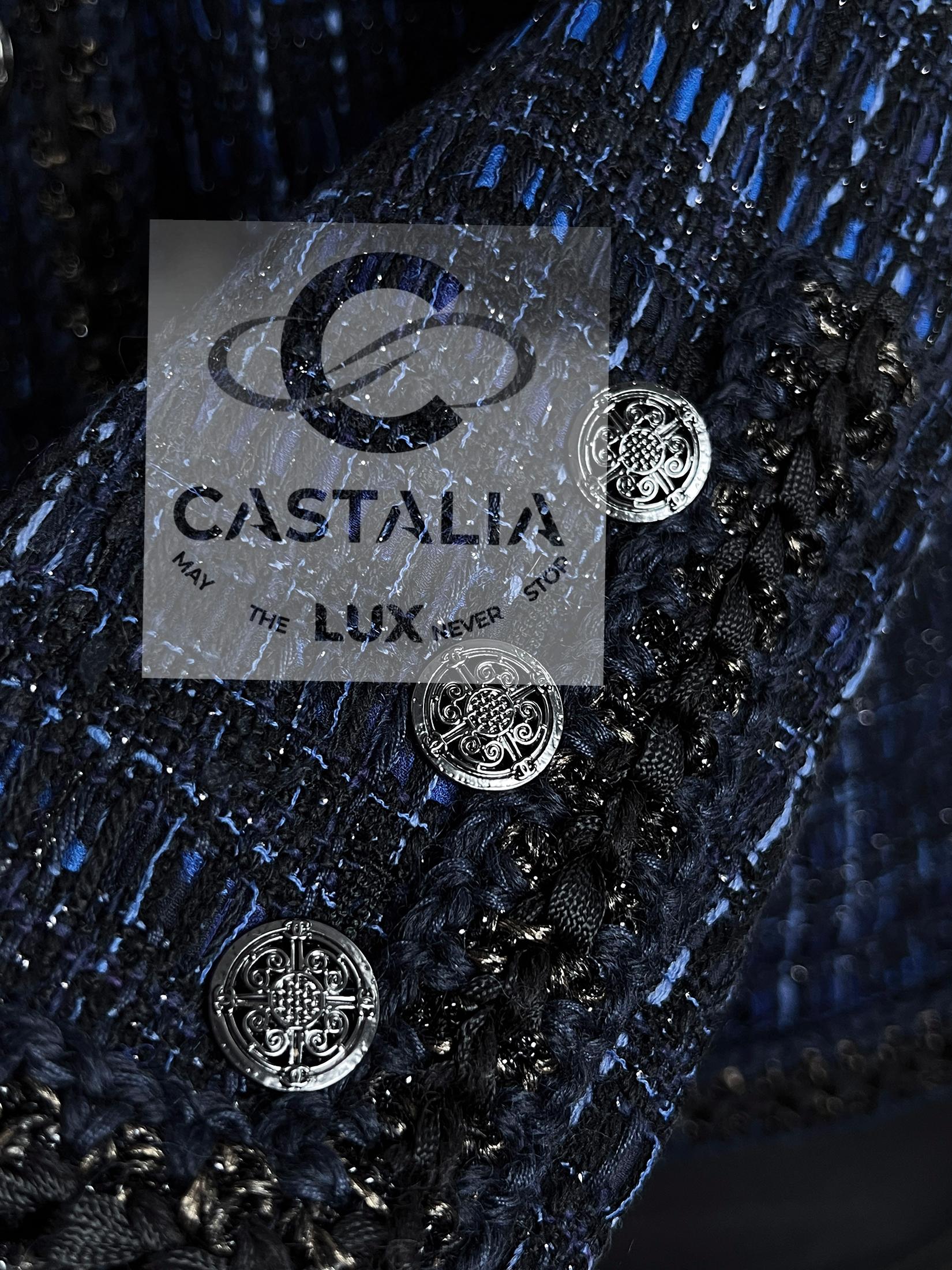 Chanel Paris / Shanghai Ribbon Tweed Jacket 44 FR en vente 6