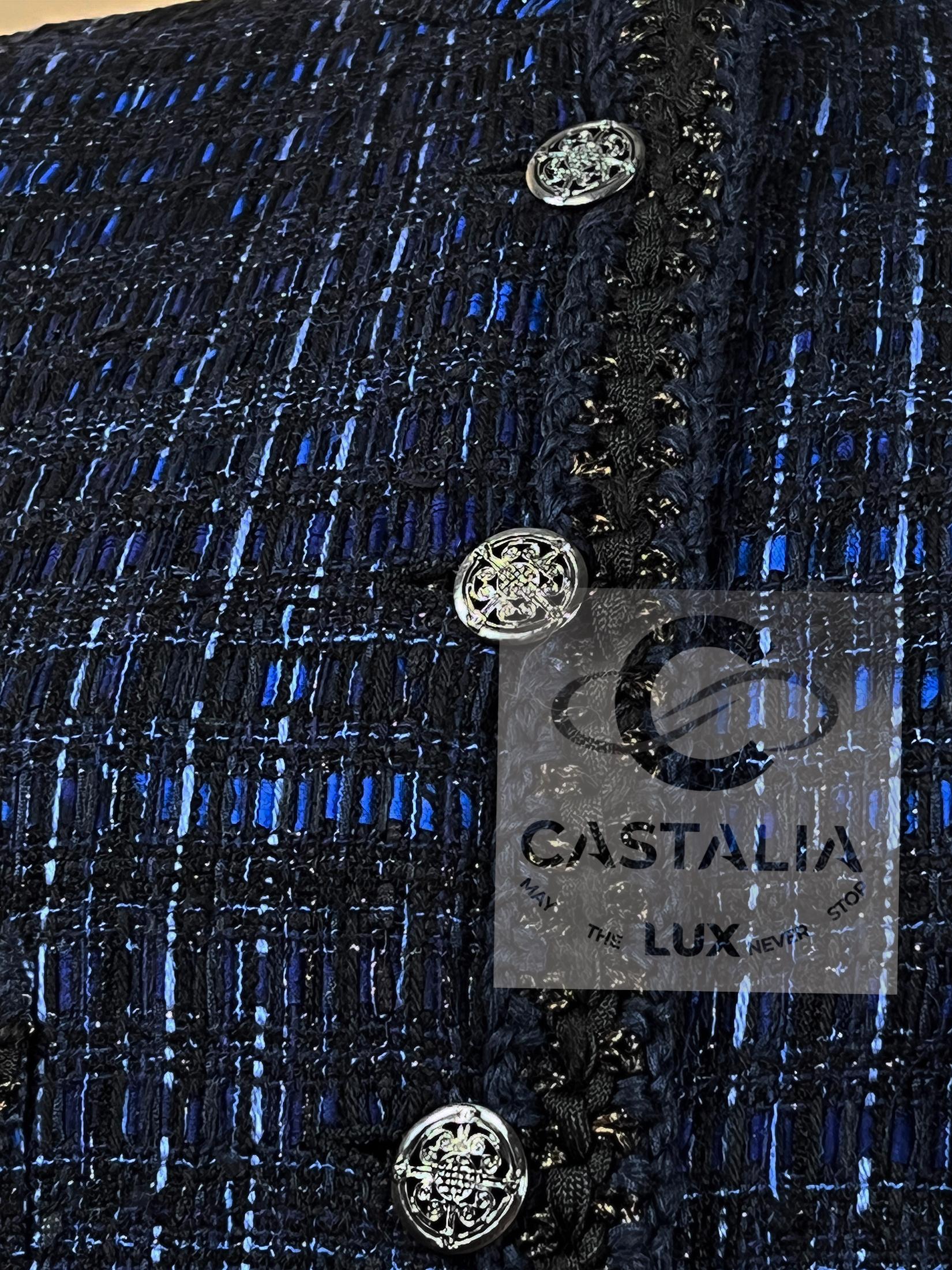 Chanel Paris / Shanghai Ribbon Tweed Jacket 44 FR en vente 8