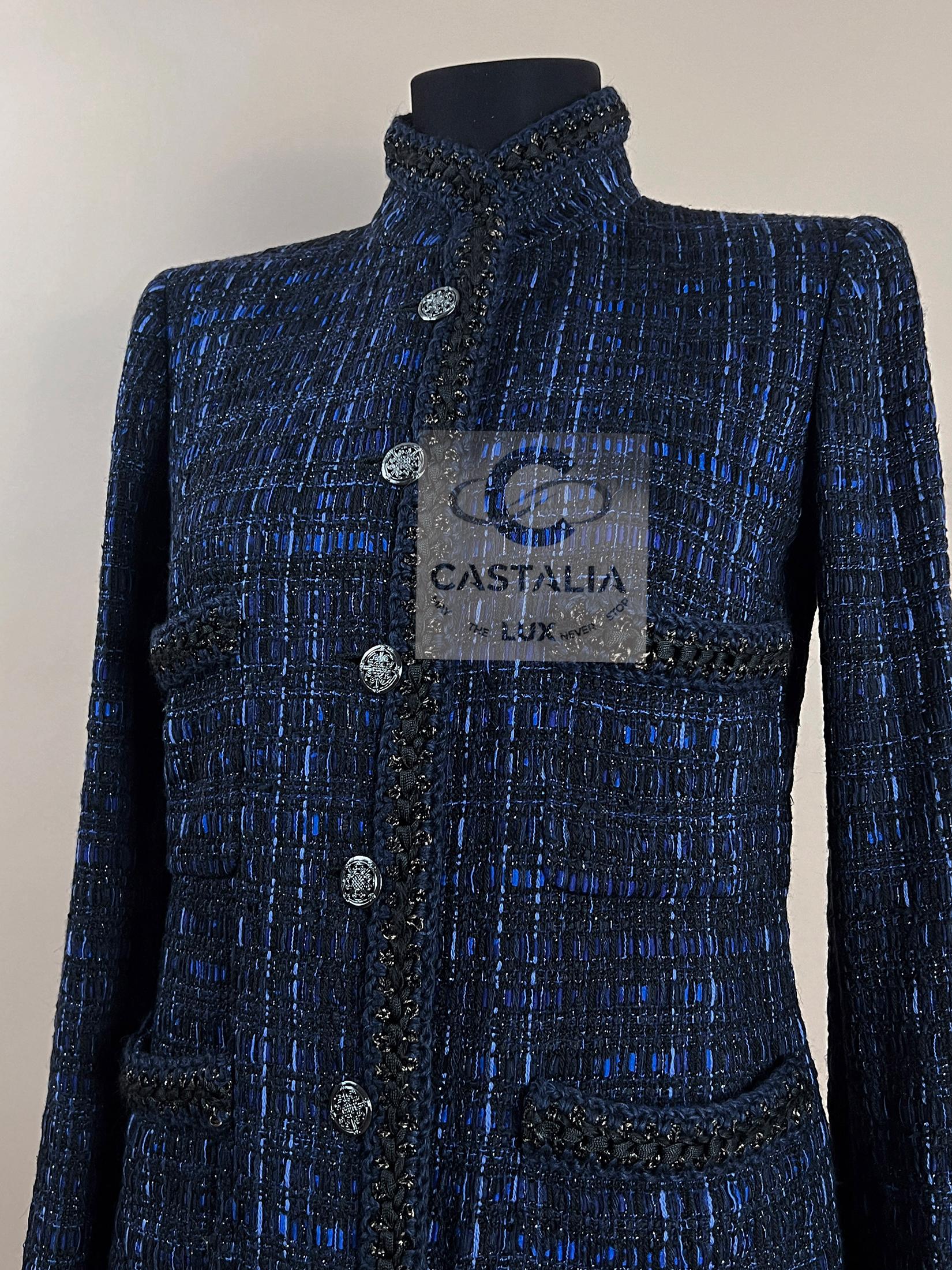 Chanel Paris / Shanghai Ribbon Tweed Jacket 44 FR en vente 4