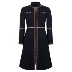 Chanel Paris / Shanghai: cappotto nero in tweed 38 FR