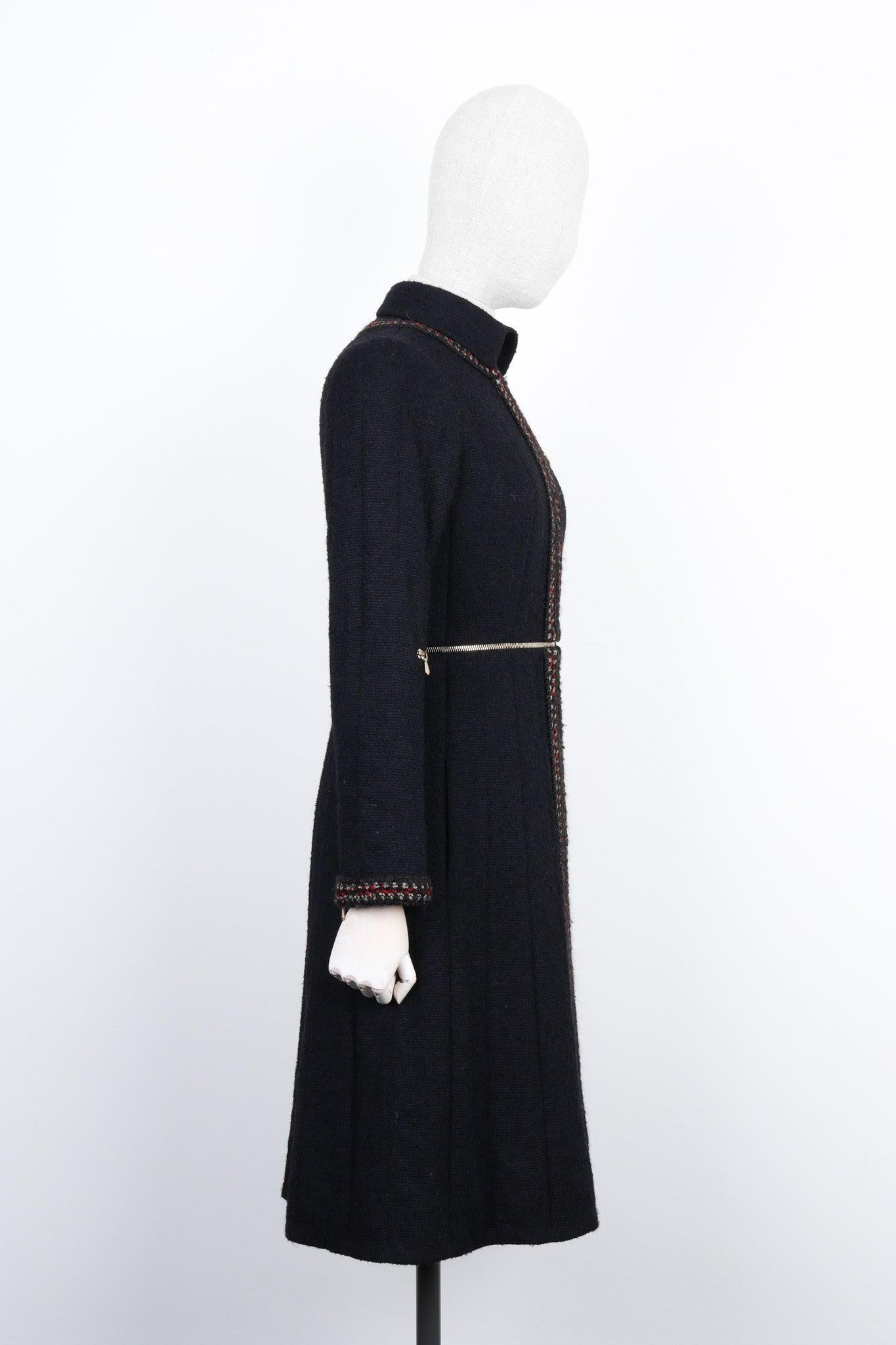 Chanel Paris / Shanghai Runway Black Tweed Coat 50 FR 3