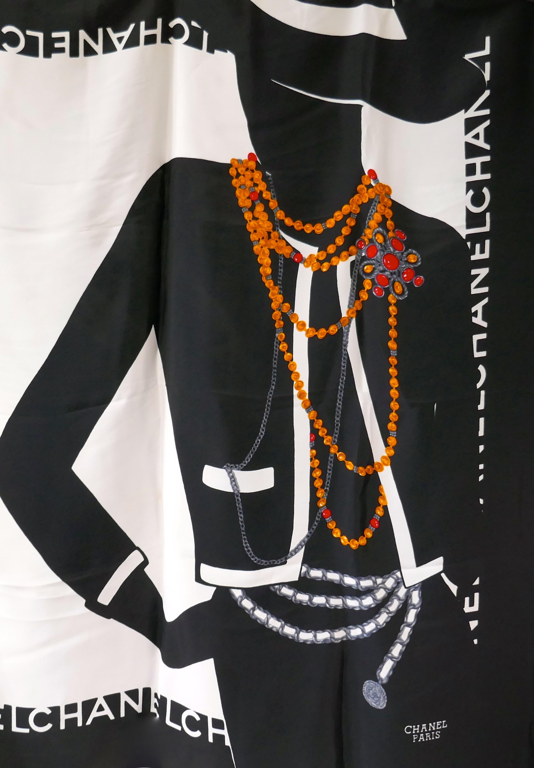 chanel paris scarf