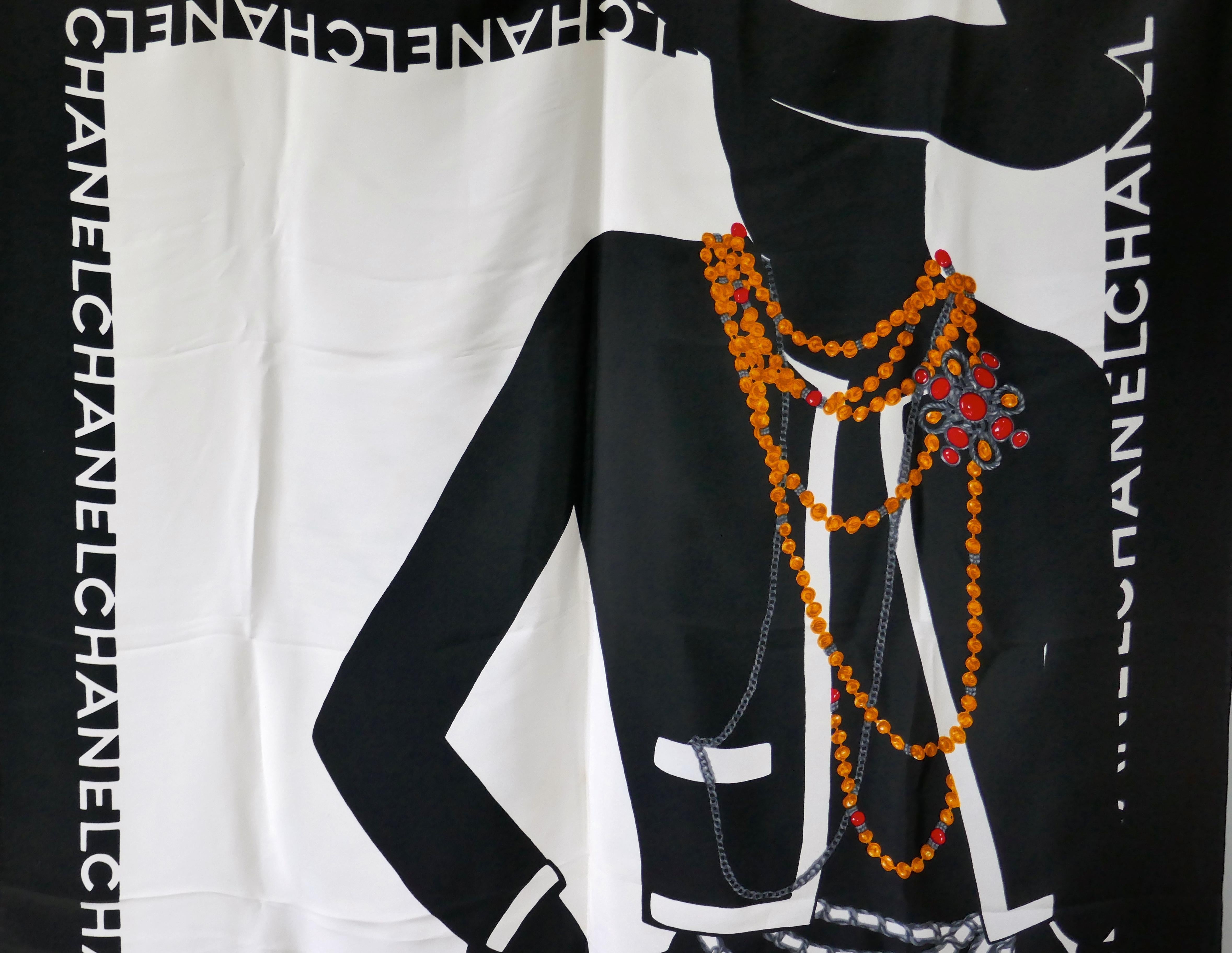 black chanel scarf