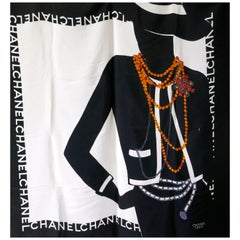 Chanel Paris Silk Scarf - Classic Chanel Black & White Blazer Design