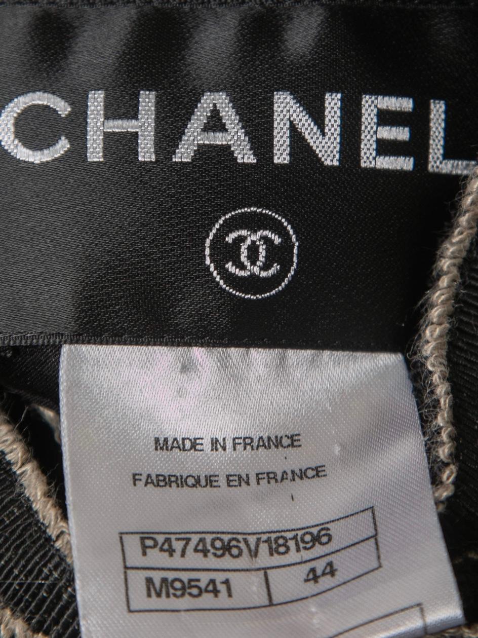 Chanel Paris / Singapore Black Tweed Coat 5