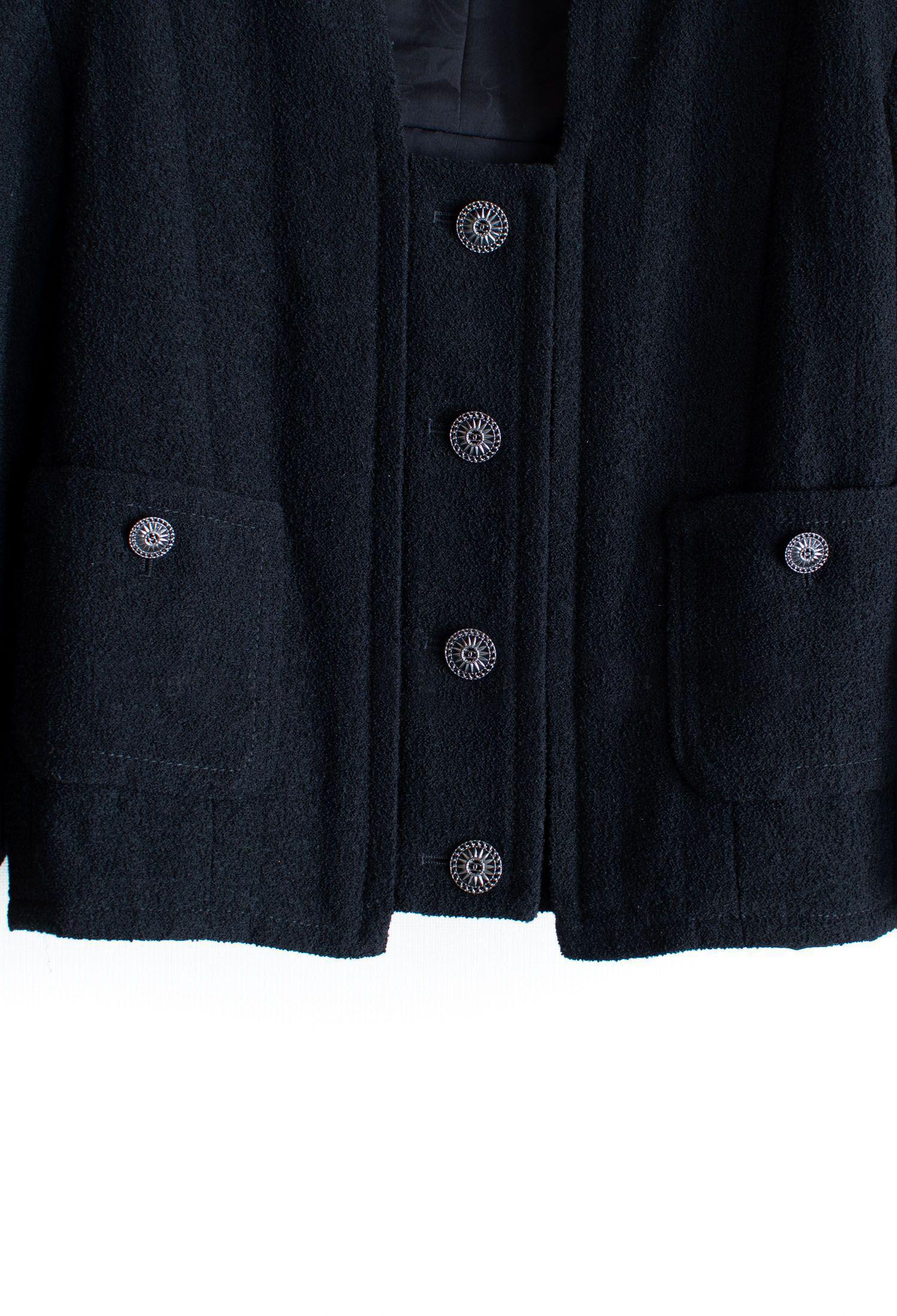 Chanel Paris/Singapore Black Tweed Jacket 1