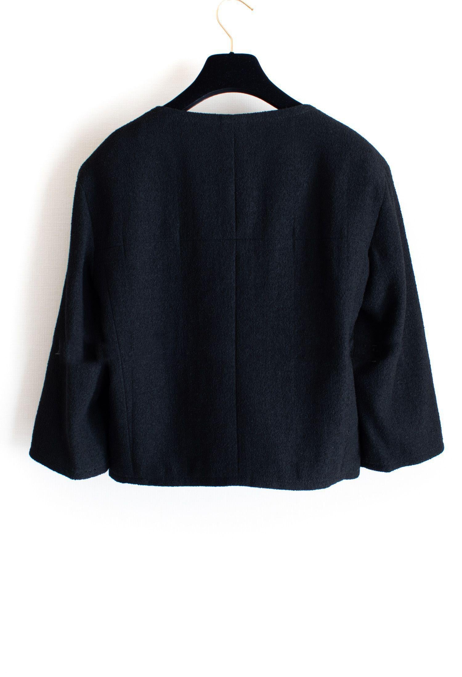 Chanel Paris/Singapore Black Tweed Jacket 2