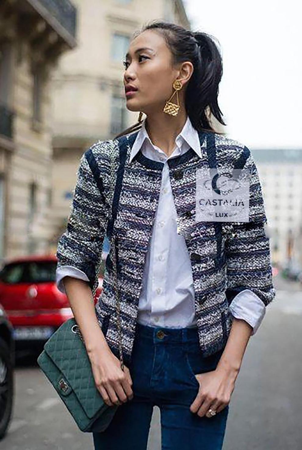 Chanel Paris / Singapour Veste en tweed Lesage 36 FR Unisexe en vente