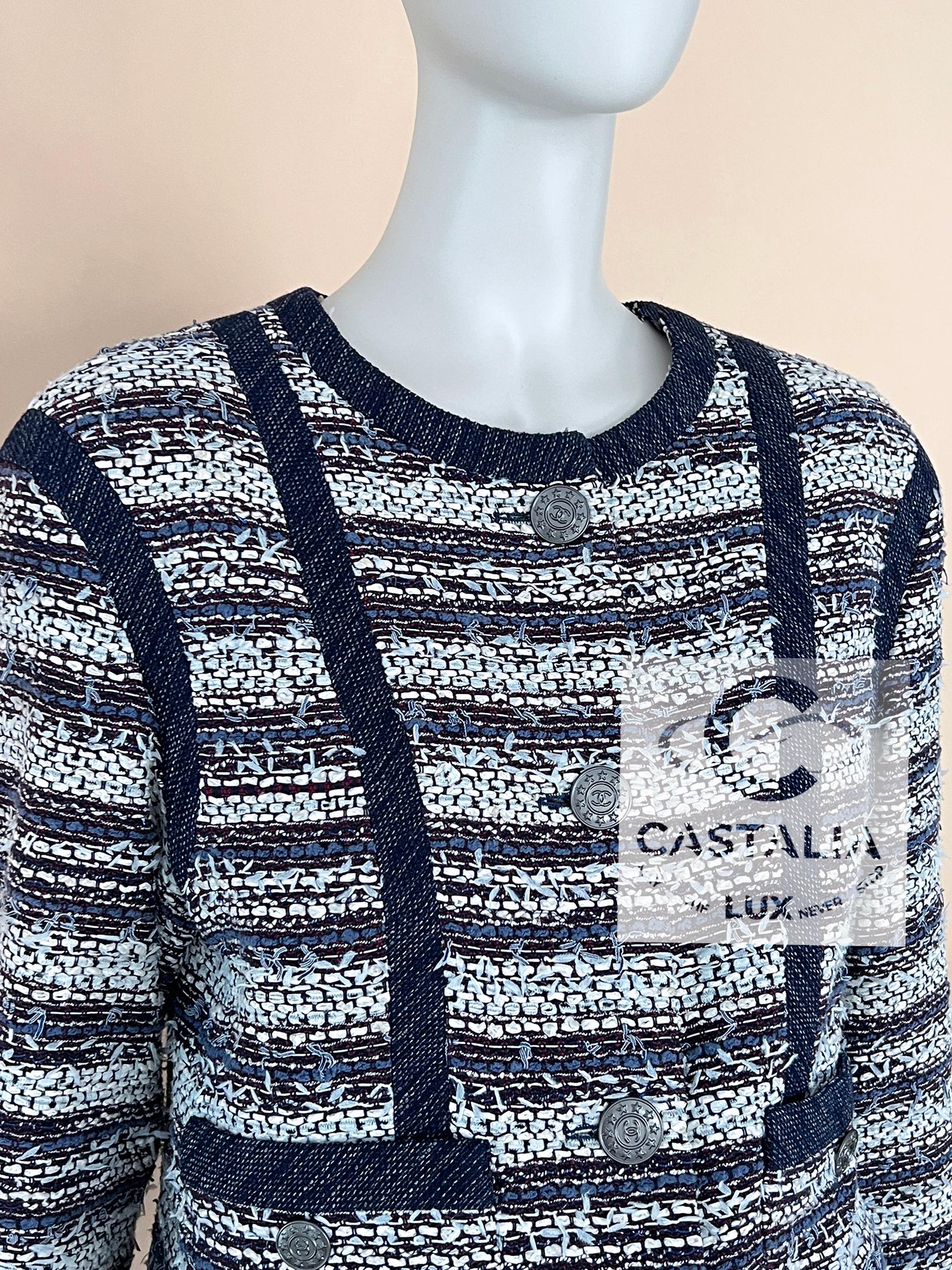 Chanel Paris / Singapour Veste en tweed Lesage 36 FR en vente 2