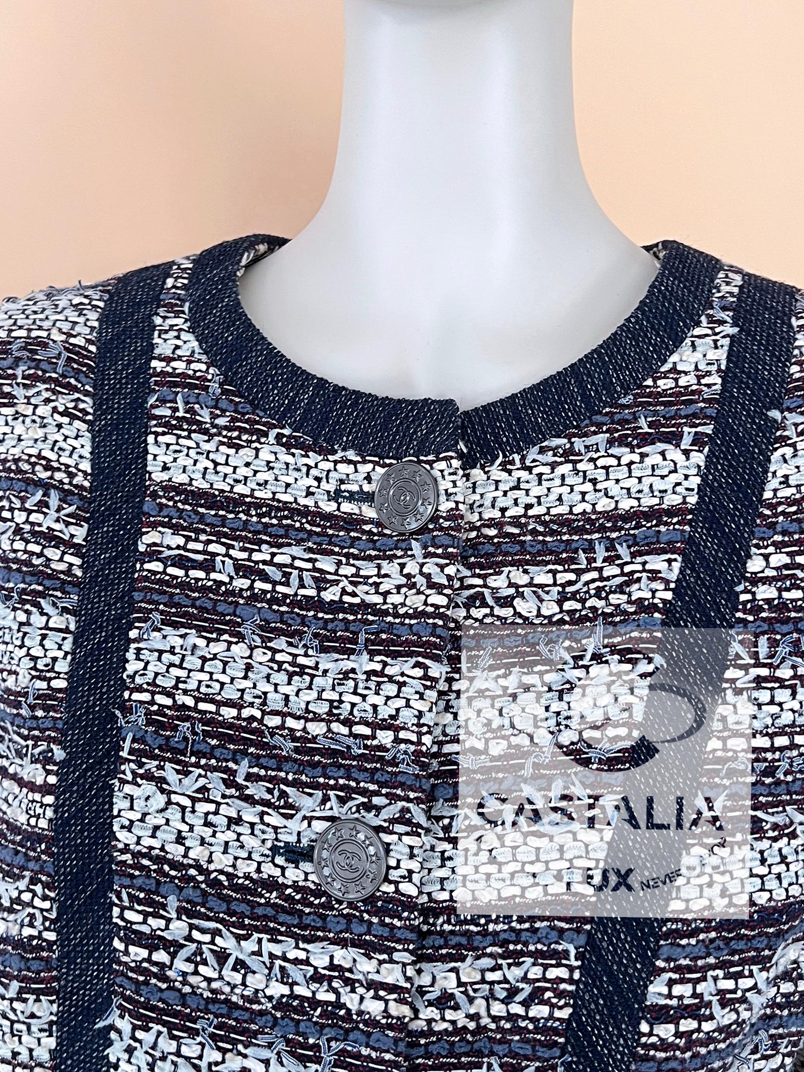 Chanel Paris / Singapour Veste en tweed Lesage 36 FR en vente 3