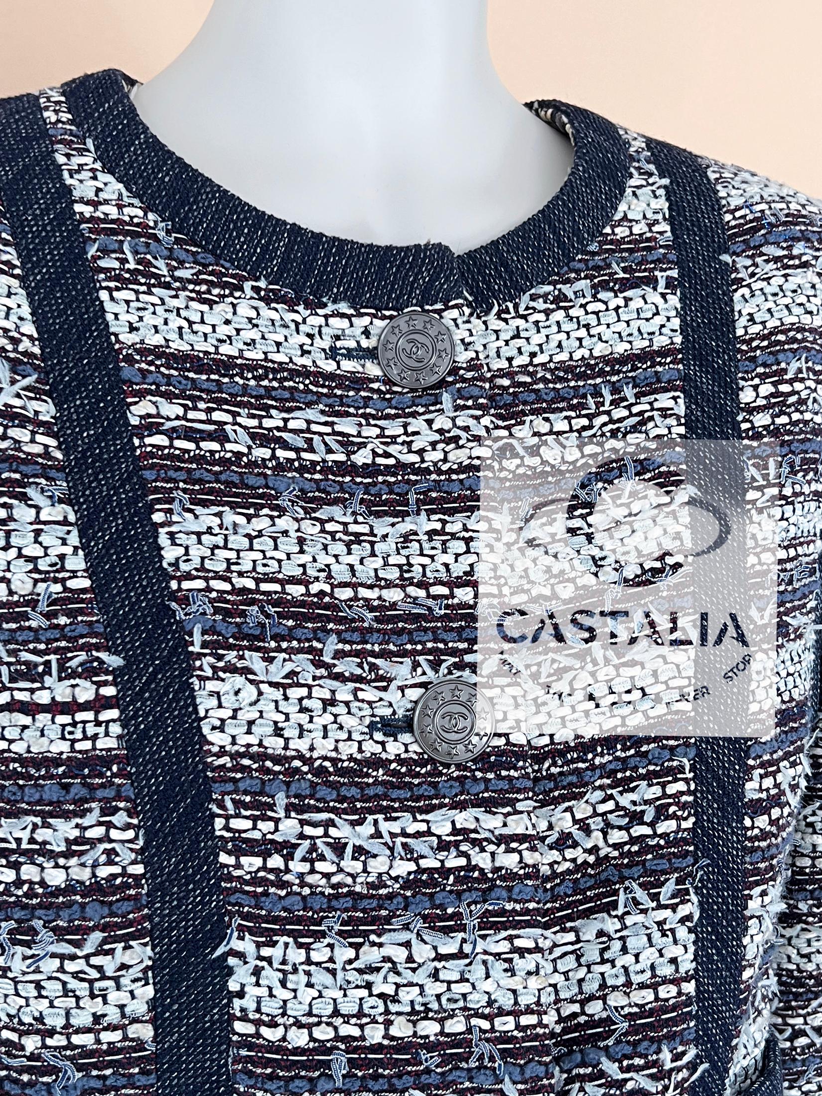 Chanel Paris / Singapour Veste en tweed Lesage 36 FR en vente 4