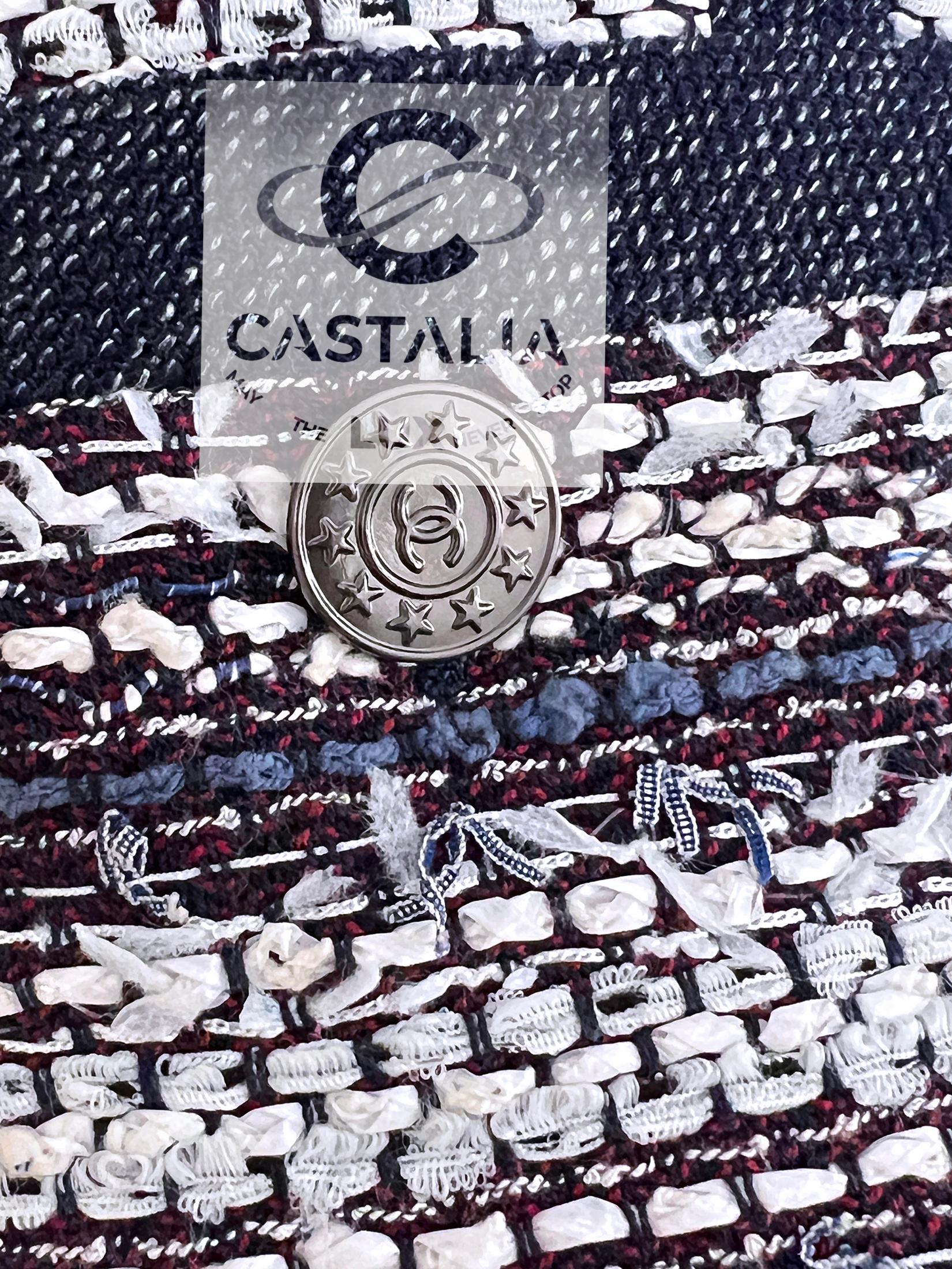 Chanel Paris / Singapour Veste en tweed Lesage 36 FR en vente 5