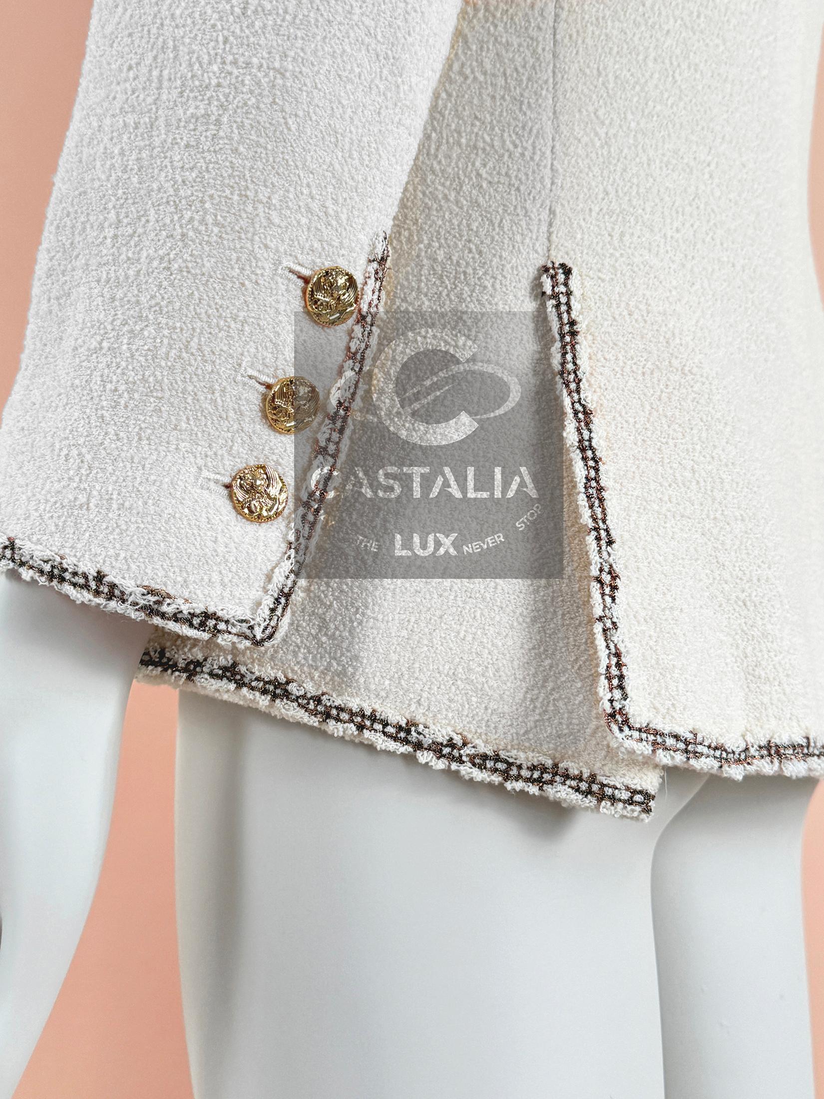 Chanel Paris / Venice Baroque Ecru Teed Jacket 36 FR in vendita 2