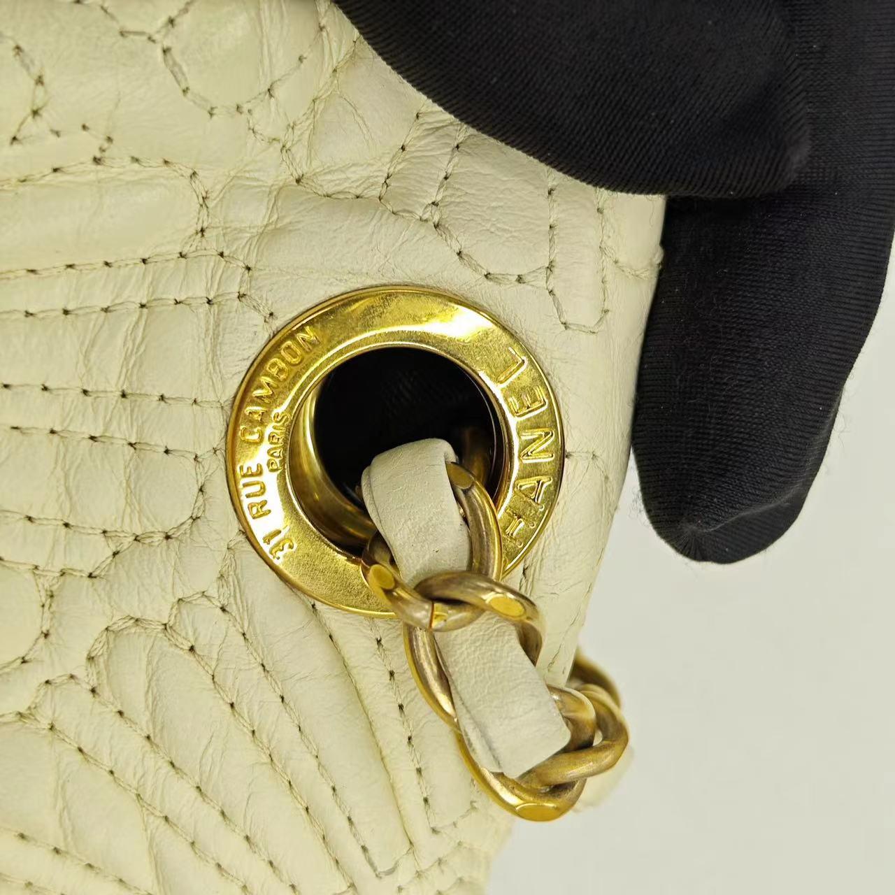 Chanel Paris-Venice Ca D‚ÄôOro Seashell 3D Embroidered Flap Bag Large Off White 12