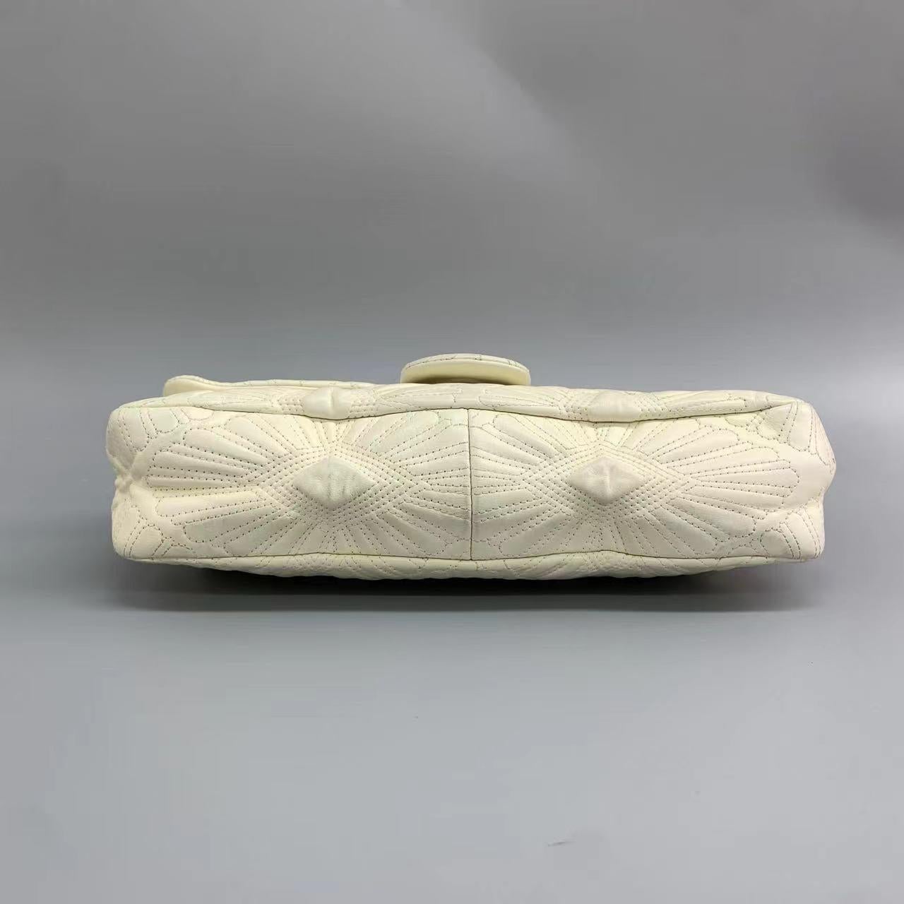 Women's Chanel Paris-Venice Ca D‚ÄôOro Seashell 3D Embroidered Flap Bag Large Off White