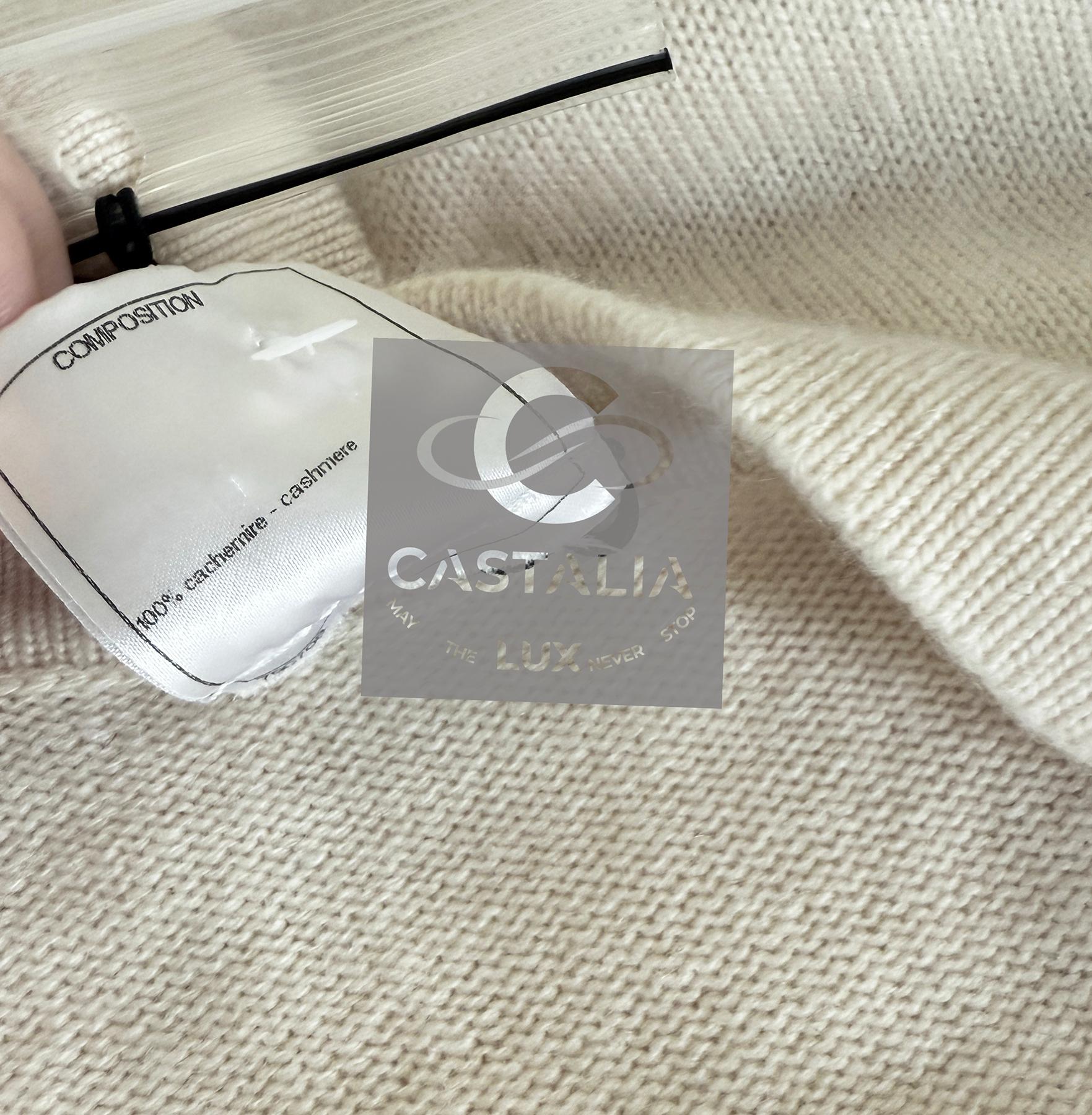 Chanel Paris / Venice New Ecru Cashmere Cardi Coat 46 FR For Sale 7