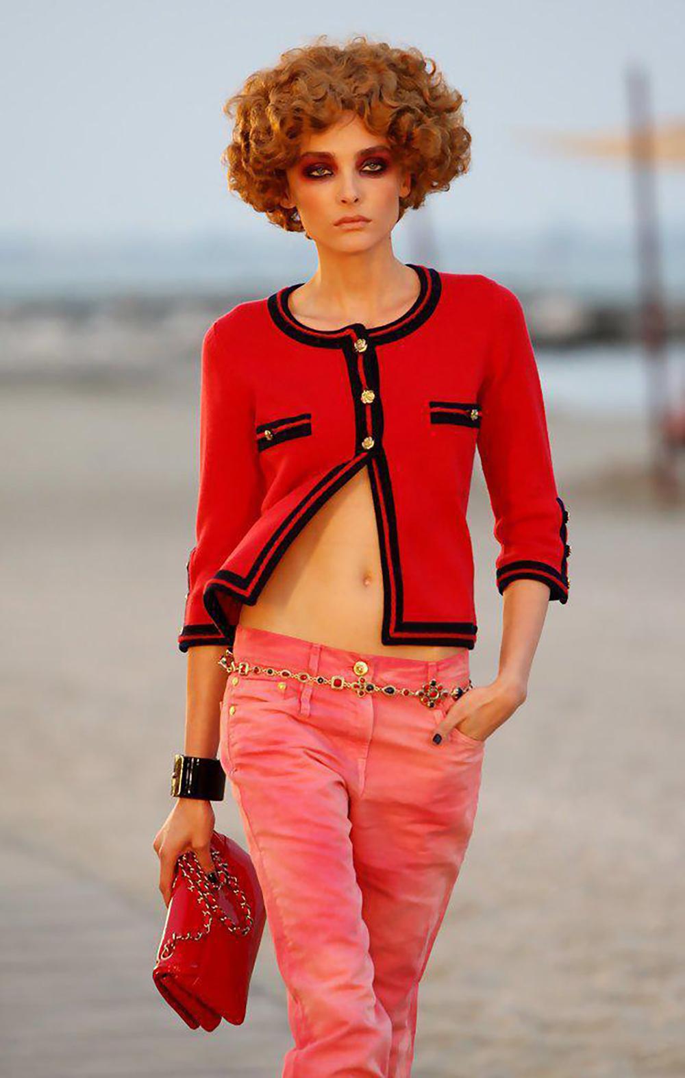 Chanel Paris / Venice New Ecru Cashmere Cardi Coat 46 FR In New Condition For Sale In Dubai, AE