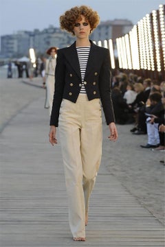 CHANEL Paris / Venice Rare Maritime Striped Cardigan 38 FR