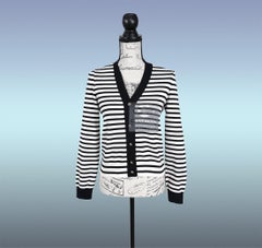 CHANEL Paris / Venice Rare Maritime Striped Cardigan 38 FR
