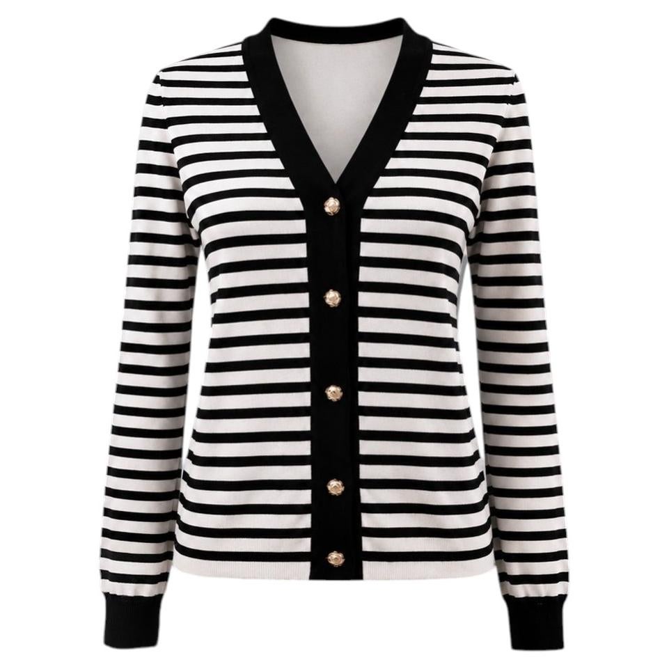 CHANEL Paris / Venedig Seltene Maritime Gestreifte Strickjacke 38 FR